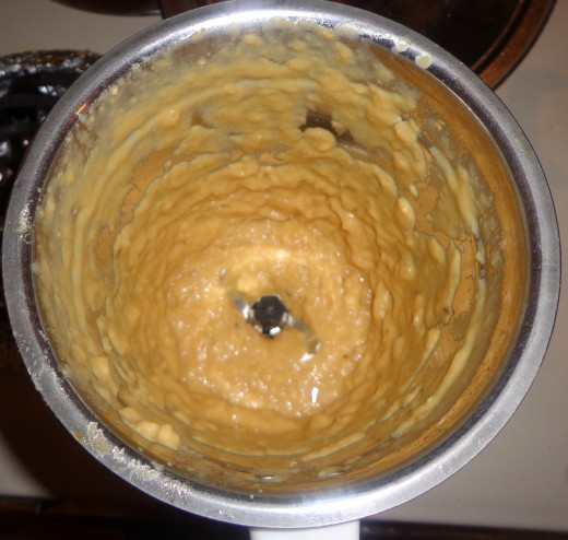 Ground chickpea paste