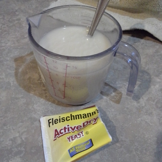 Step One: Start dissolving your yeast; It will take about 10 minutes