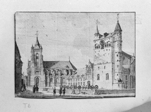 1916 drawing of Maastricht Basilica