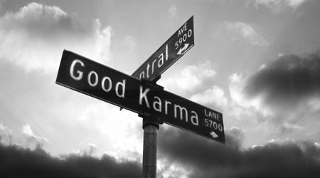 Taking a right onto Good Karma Lane...