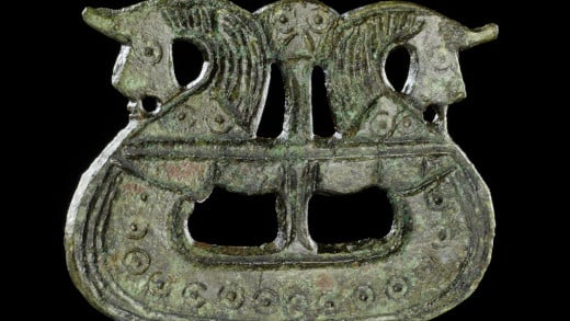 Ship motif belt buckle demonstrates the importance to the Danes of seafaring and access to the sea