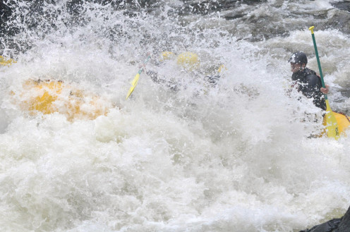 Don't worry. You will have life jackets and plenty of instruction on how to stay in the boat. The  Kennebec. 2013