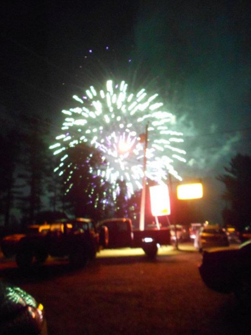 Fireworks across from the pub located just north of the Main Lodge. Fourth of July weekend. 2012