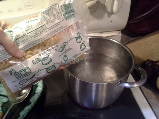 Step One: Bring a pot of water to a boil and then add your macaroni noodles
