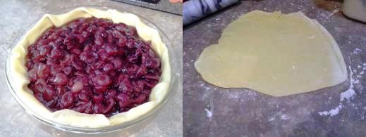 Step Thirteen: Pour your pie filling into your pie crust Step Fourteen: Unwrap and roll out your second pie crust