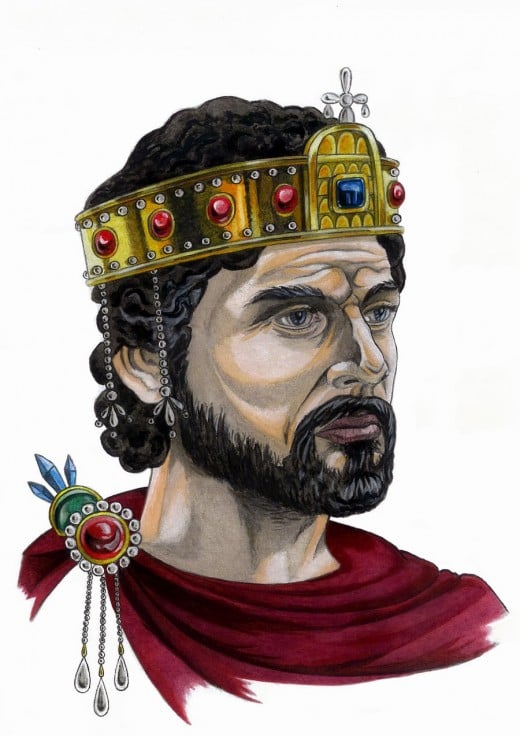 The emperor Basileios 'Porphyrogennetos', Basil II, the Bulgar Slayer - portrait by Amelianus