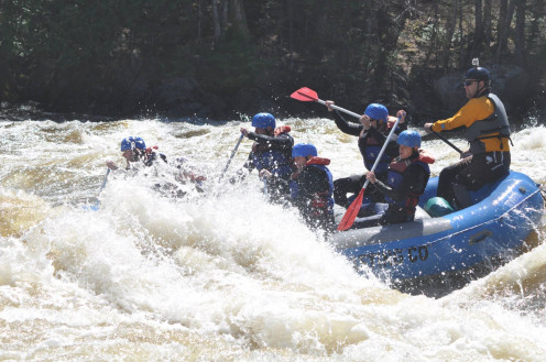 Our group hitting the Kennebec River. Or, is it the other way around? 2010