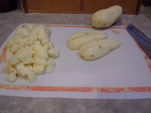 Step Three: Chop your potatoes