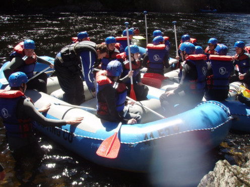 After placing your raft into the water, you'll wait for your fellow rafters to join you. You don't want to go alone! 2010