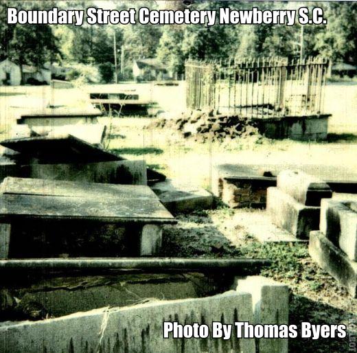 This is an old cemetery in Newberry S.C. across the road from the Boundary Street Elementary School.
