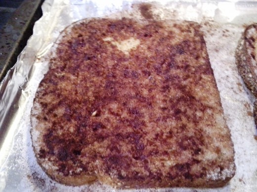 If you didn't watch while it was happening, all of the little holes on top of your toast shows you where it was boiling and the air escaped.