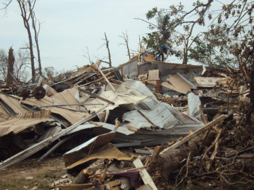 A bit of the destruction in Shawnee, Oklahoma.