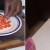 The first picture shows the Cream Cheese Used To Make The Mixture. The second pictures shows Hub dicing up the tomatoes to add to the mixture. The third picture shows Hub adding the ingredients together. The first picture shows the Cream Cheese Used To Make The Mixture. The second pictures shows Hub dicing up the tomatoes to add to the mixture. The third picture shows Hub adding the ingredients together.