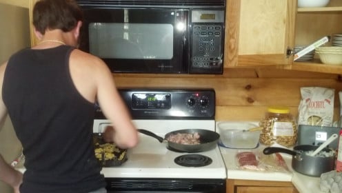 Cook up some breakfast in the morning. Both Lakeside and North woods cabins have full kitchens. I suggest bringing your own pots and pans.