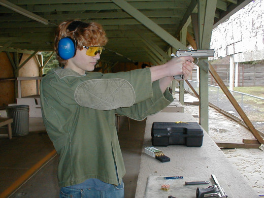 Daniel J. Palumbo practices with the TZ75, a 9x19mm auto. 