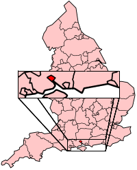 Map location of Southampton, England