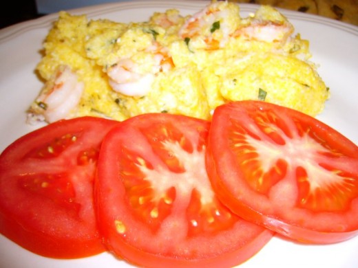 Serve your Shrimp and Grits Casserole with Sliced Tomatoes for a tasty combination. 
