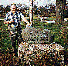 The author at Fort Defiance marker, in early 2000s