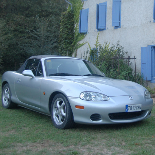The Renault is still going strong, but to add a bit of fun to life and for touring in the South of France... a left hand drive Mazda MX5