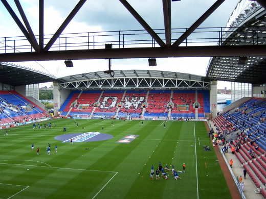  Warm up at the DW Stadium, Wigan, near to Wigan, Great Britain.