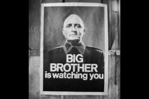 A poster from 1984 - a story from George Orwell where the original term 'Big Brother is watching you' came from. Is this our society now?
