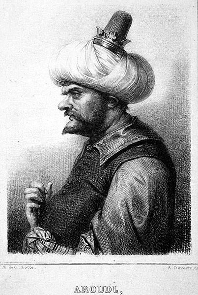 Barbarossa, lithograph by Charles-Etienne Motte, after a drawing by Achille Deveria.