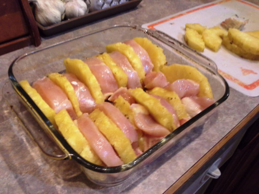 Step Ten: Fill your casserole to the brim with your slices