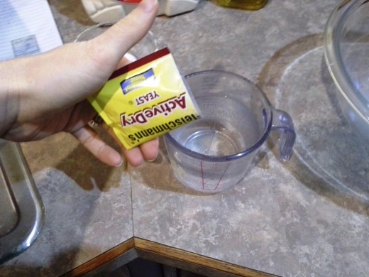 Step One: Dissolve the yeast in your cup of water