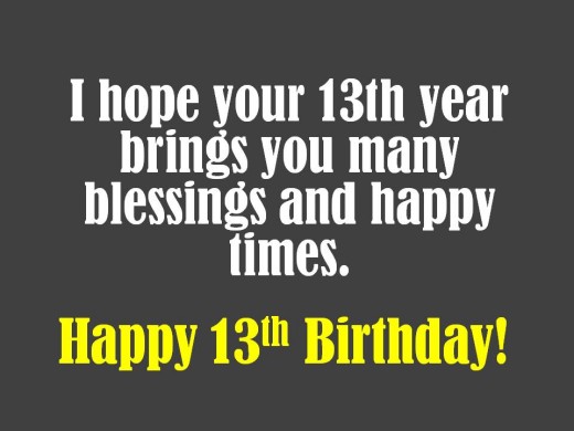 13th Birthday Wishes What To Write In A Card Holidappy 1645