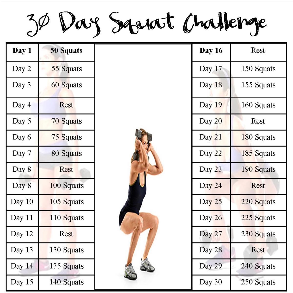 Squat Challenge Posters HubPages