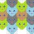 Tessellating cat face quilt pattern. Tessellating cat face quilt pattern.