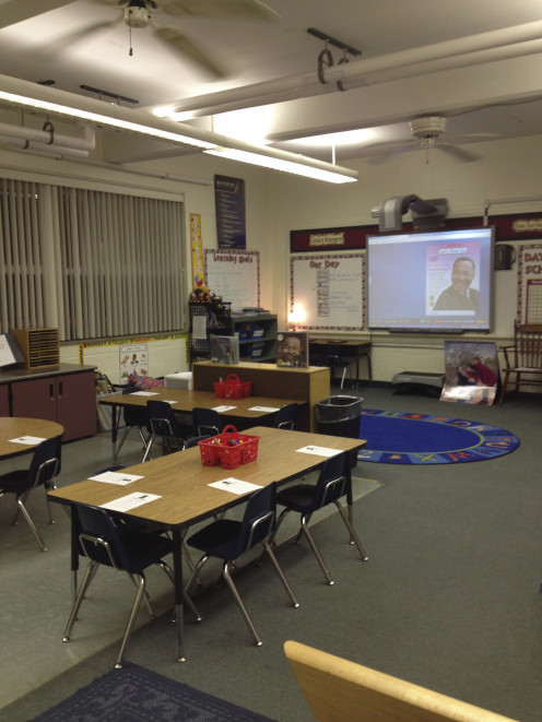 This is what my room looks like before my students arrive. Everything is clean. My materials are out and we are ready to start our day. 