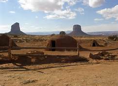 Traditional Navajo Hogan with a breathtaking view