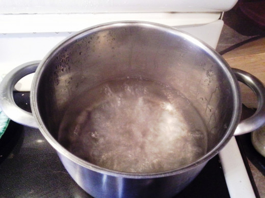 Step Three: Bring your water to a rapid boil