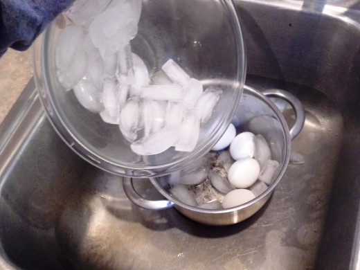 Step Ten: Immediately fill your pot with ice
