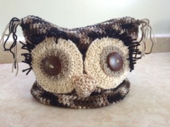 Free Pattern: Square Crochet Owl Hat