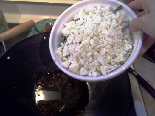 Step Twenty-four: Pour your chopped veggies into your Wok