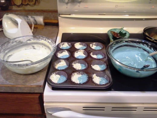 Step Eleven: Fill all of the liners on your cupcake pans