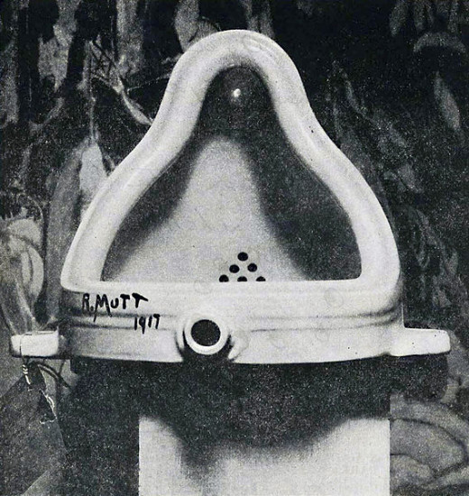 Marcel Duchamp, Fountain, 1917. A symbol of Dadaism.