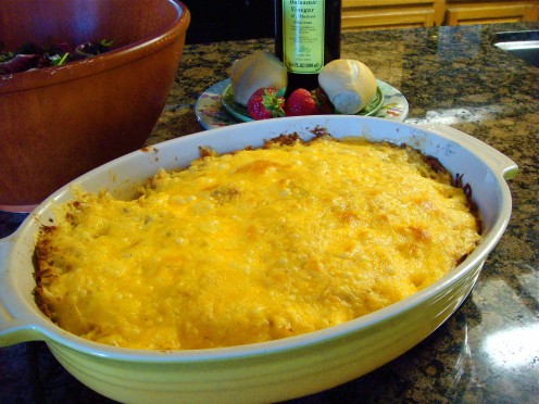 My own Yummy Cheese Potatoes, from our latest Easter dinner.  Don't they look delicious:-)