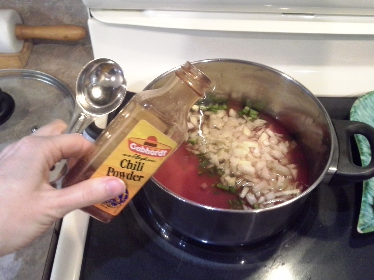 Step Twelve: Finally, add your chili powder
