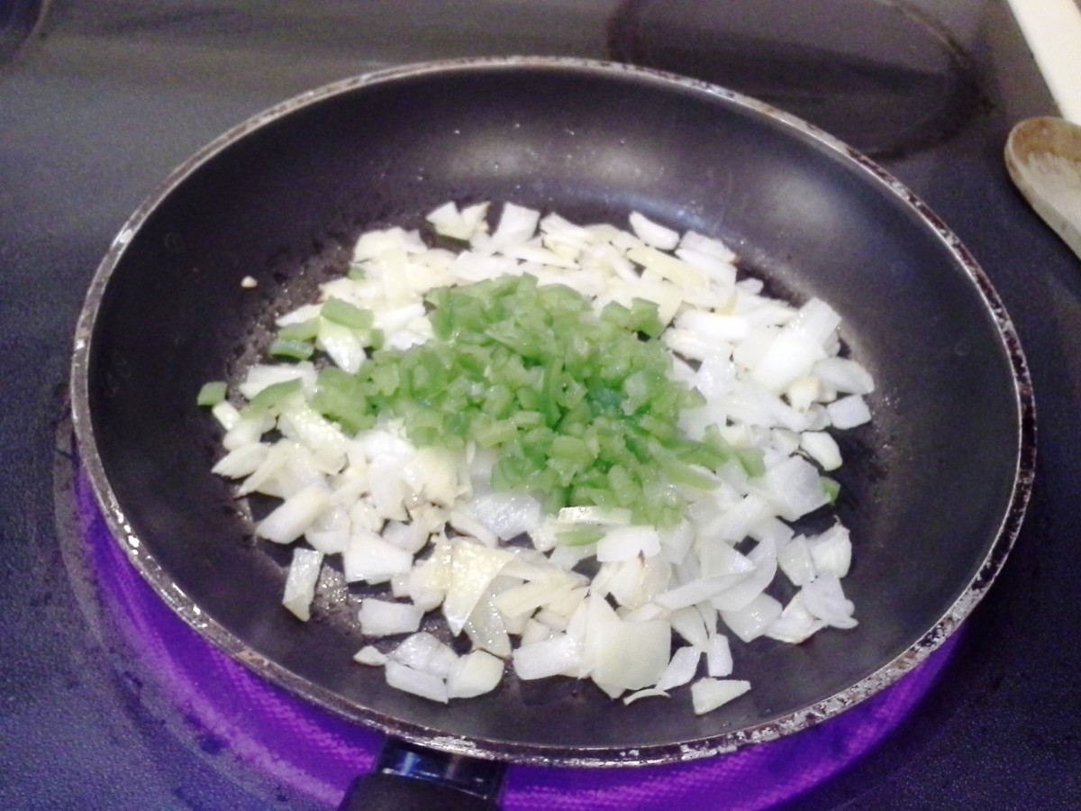 Step Seven: Add it to your skillet with your onions