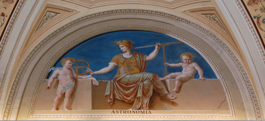 Astronomy with Telescope, Globe and Attendants