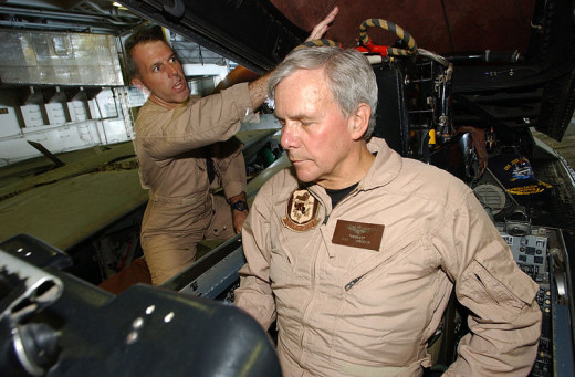 NBC News Anchorman Tom Brokaw on the operation of an F-14 "Tomcat" ejection seat, March 24, 2002.