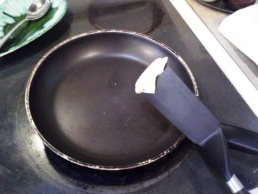 Step Ten: Add butter to your skillet