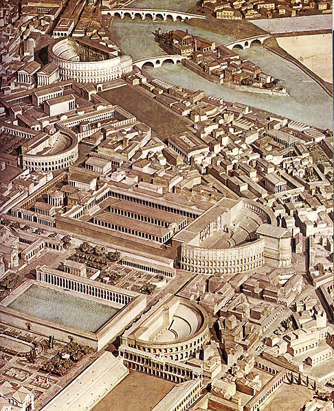 Coliseums and training fields filled Campus Martius. The Pantheon is central to Campus Martius in Historic Rome, Italy.