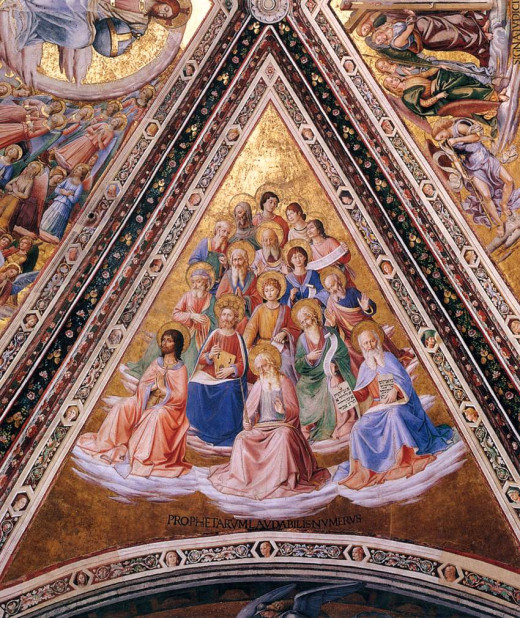 Prophets,  Artist: Fra Angelico. Completion Date: 1447. Chapel of San Brizio, Duomo, Orvieto. Style: Early Renaissance. Technique: fresco. Material: wall