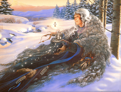 This Indian lady, alone in the snow seems barbaric. Yet how much better are we today with our elderly and/or homeless?