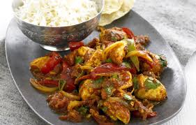 A Jalfrezi, note the large vegetable pieces.