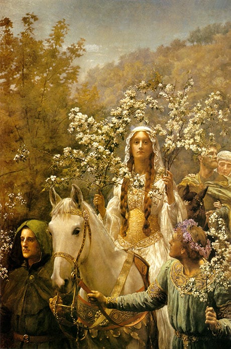 Queen Guinevere's Maying. Oil on canvas 1900 by John Collier (1850â1934)